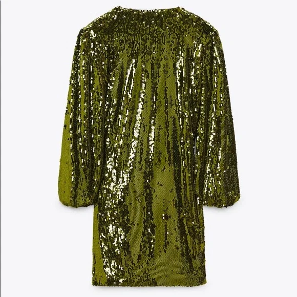 LAST 1!🔥ZARA SEQUIN WRAP DRESS - Picture 16 of 16